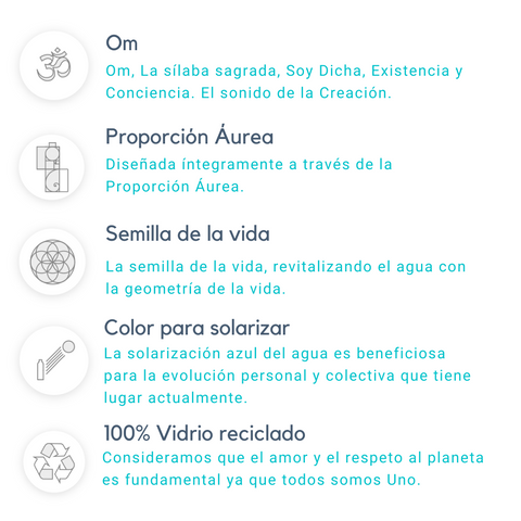 Botella OmWater Mini de 500ml - Funda 100% Cañamo