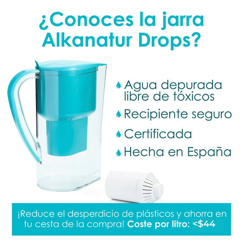 Jarra para Alcalinizar y Filtrar el Agua - Pack Básico Alkanatur