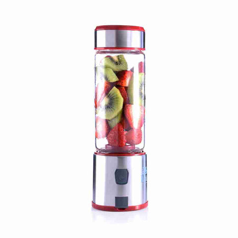 Licuadora portátil USB - vaso de vidrio 450ml - Davoli Spow Roja