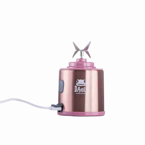 Licuadora pequeña para batidos - vaso de vidrio 450ml – Davoli Spow Rosada