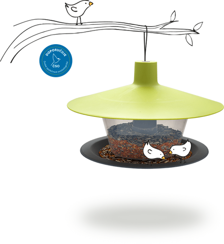 Comedero colgante para pájaros - Verde